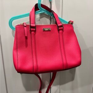 Kate Spade Hot Pink crossbody satchel crossbody dual zipper